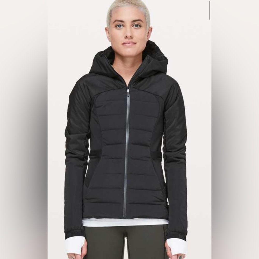 Lululemon Down for it All Black Hooded Jacket
